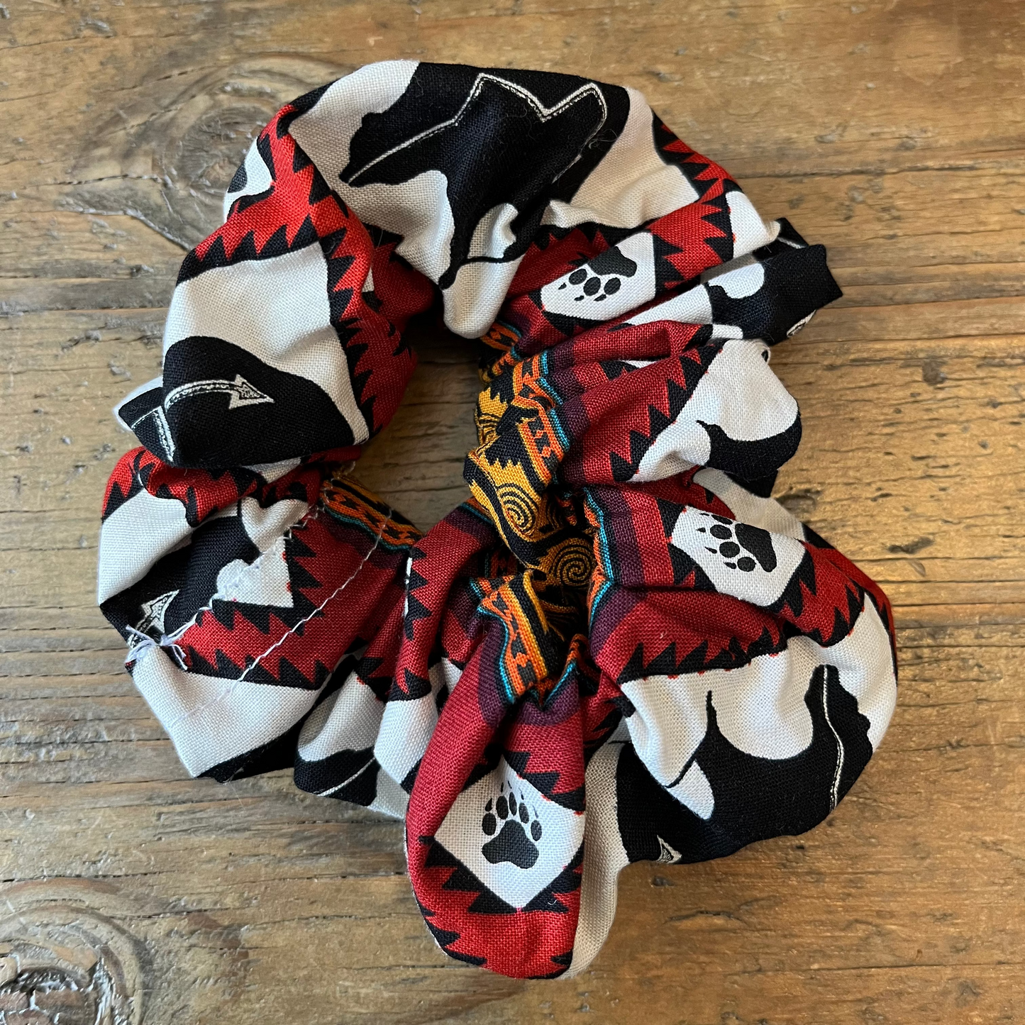 Bear Patterned Scrunchie