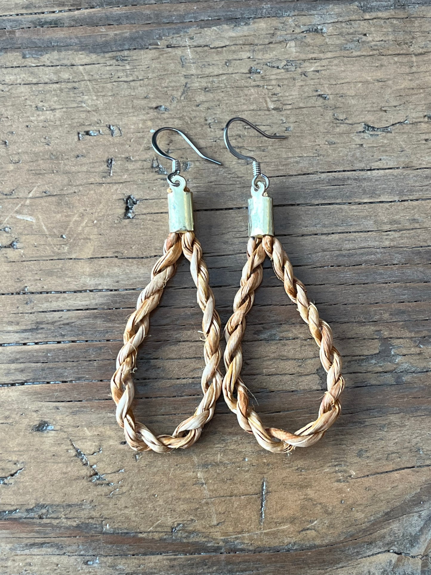 Yellow Cedar Tear Drop Hoops