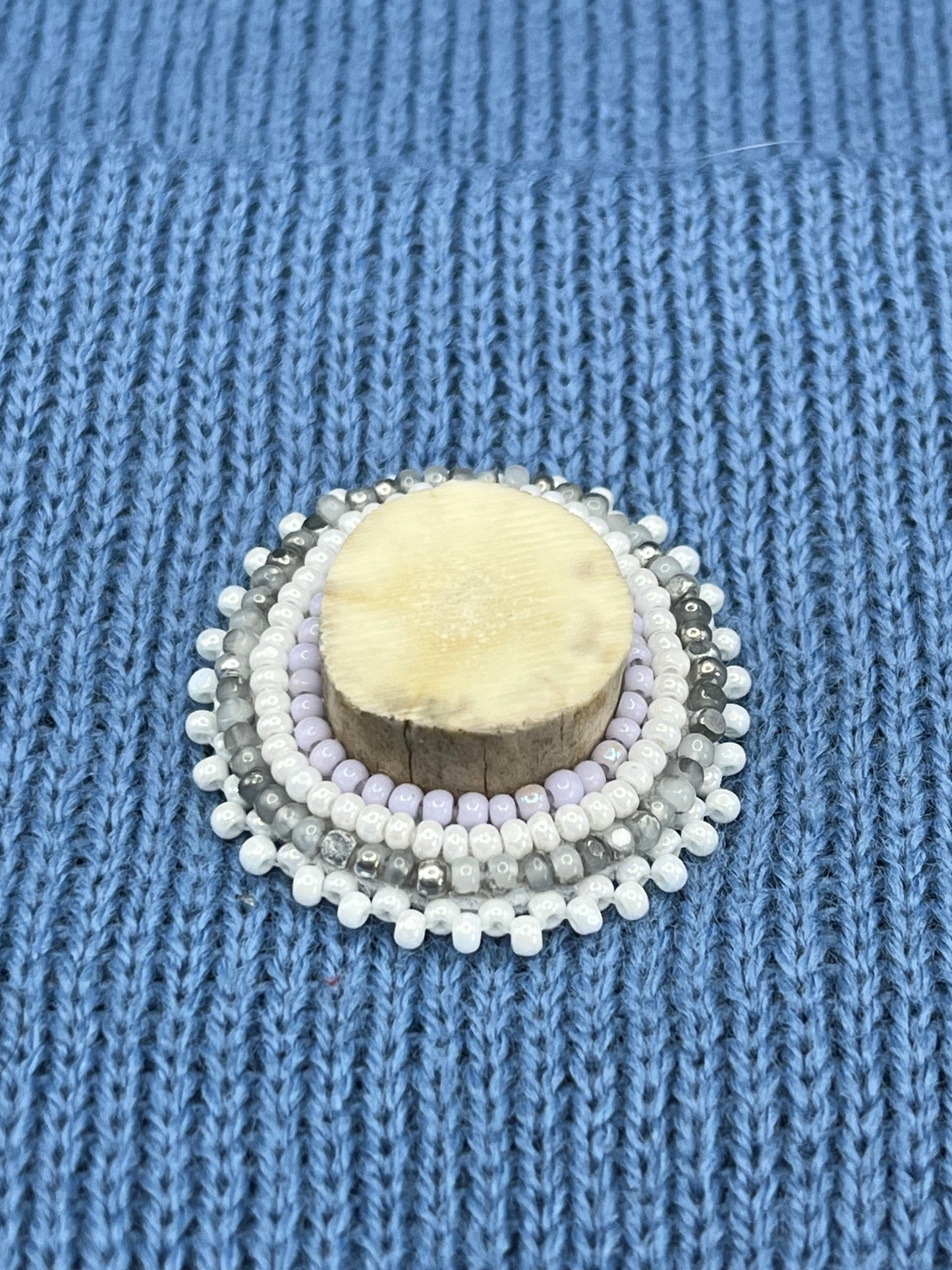 Beaded Deer Antler Blue Toque