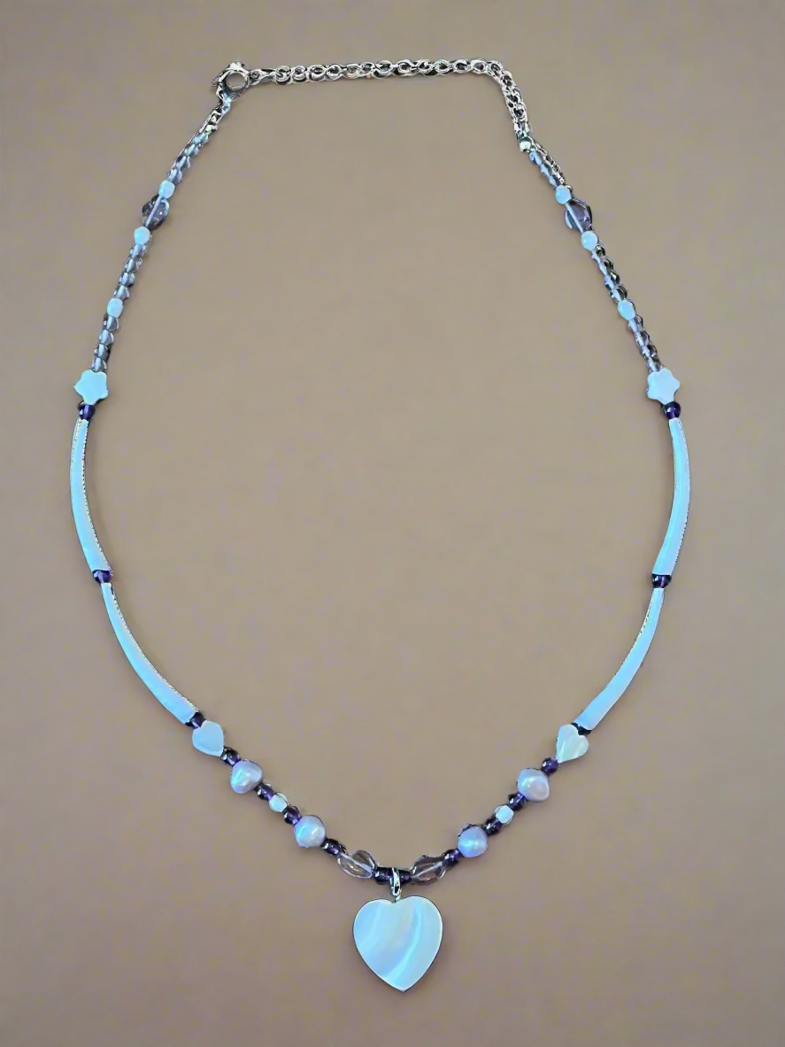 Purple Dentalium Necklace