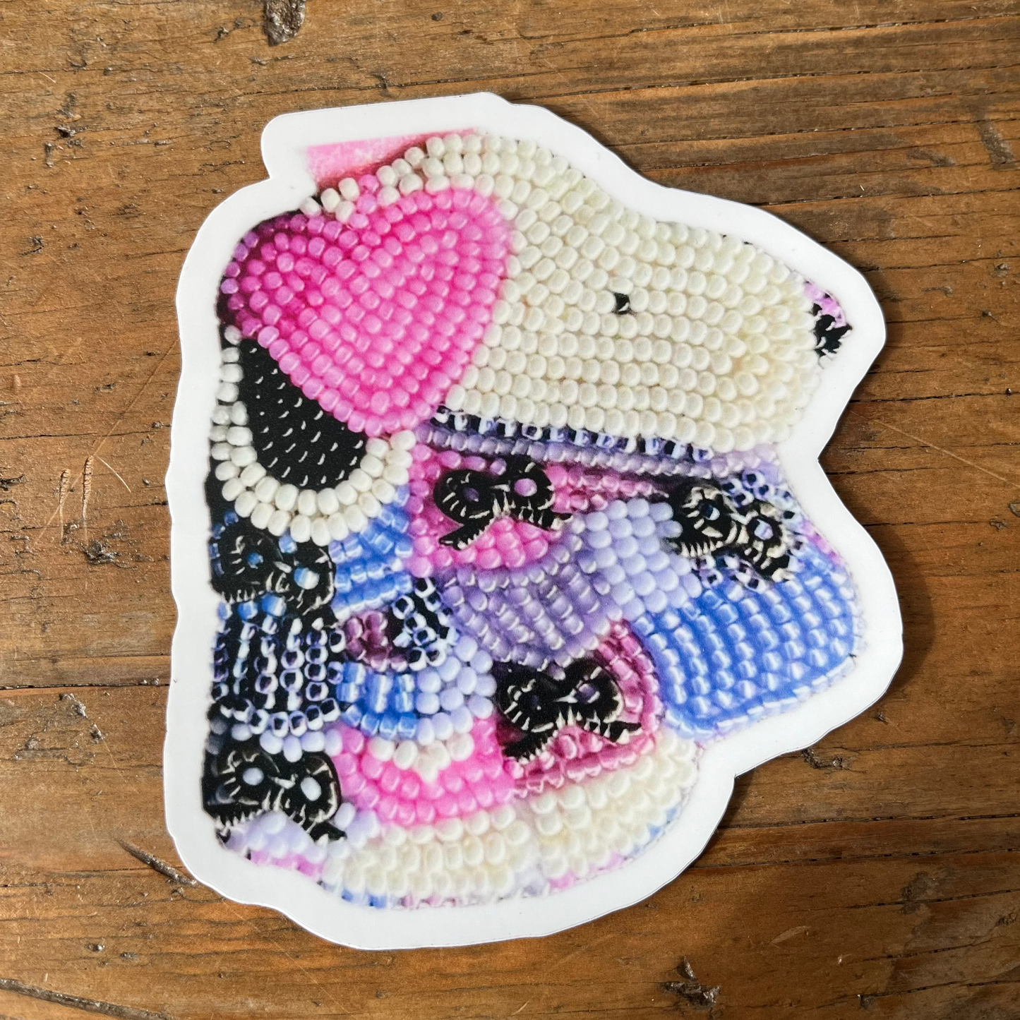 Beaded Coquette Snoopy Vinyl Sticker