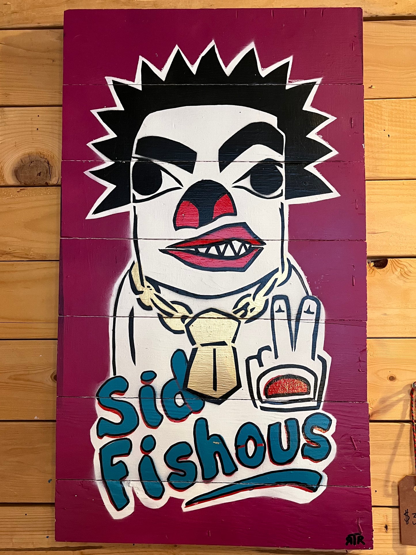 Sid Fishous Two Fingered Salut- Painting - Randy Babichuk