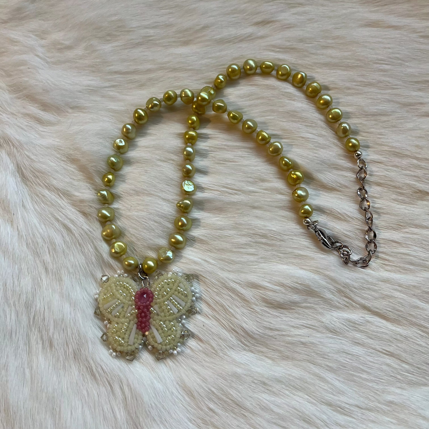 Butterfly Pearl Necklace