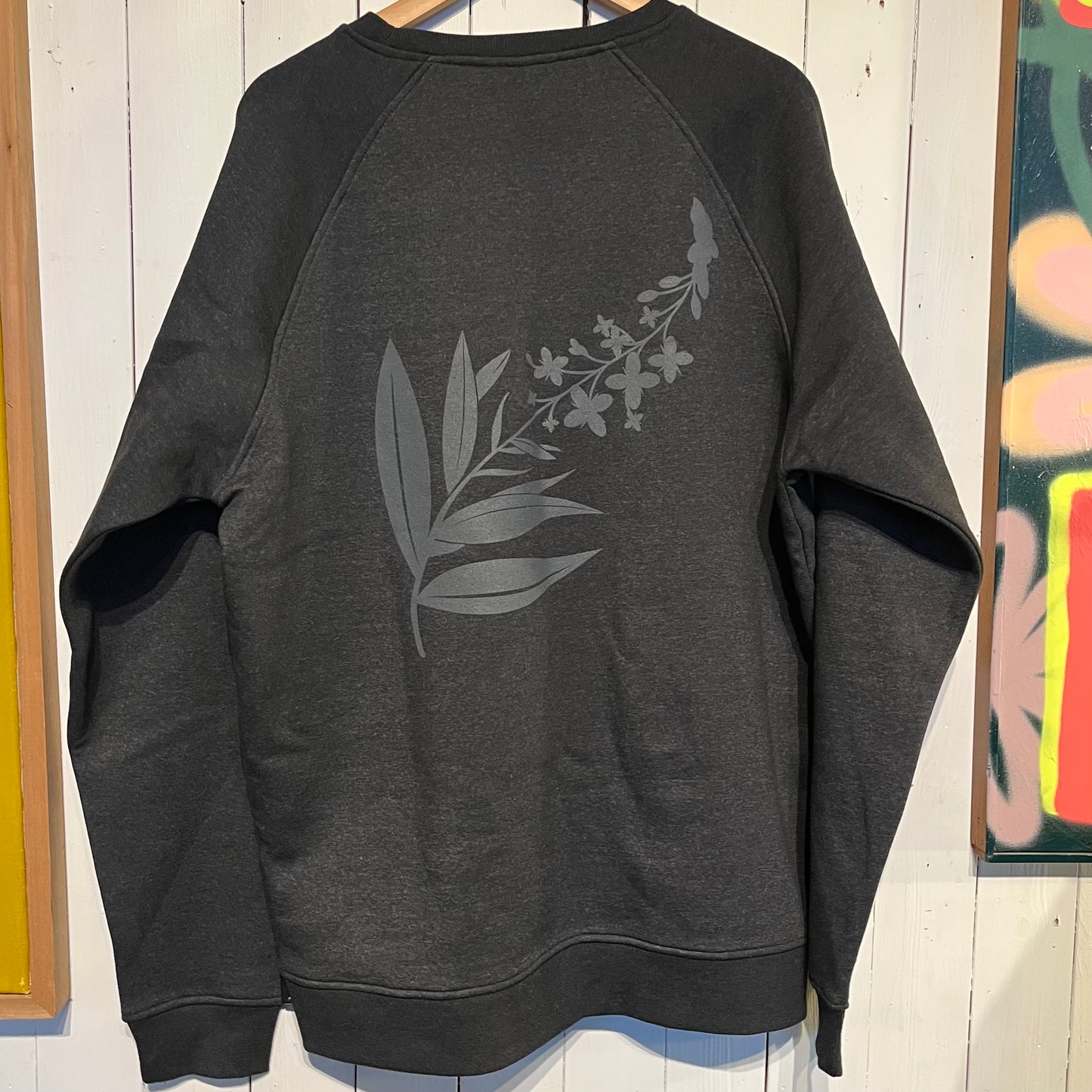 Aunty Collective Vintage Style Crew Neck Sweatshirt- Black Heather LIMITED EDITION