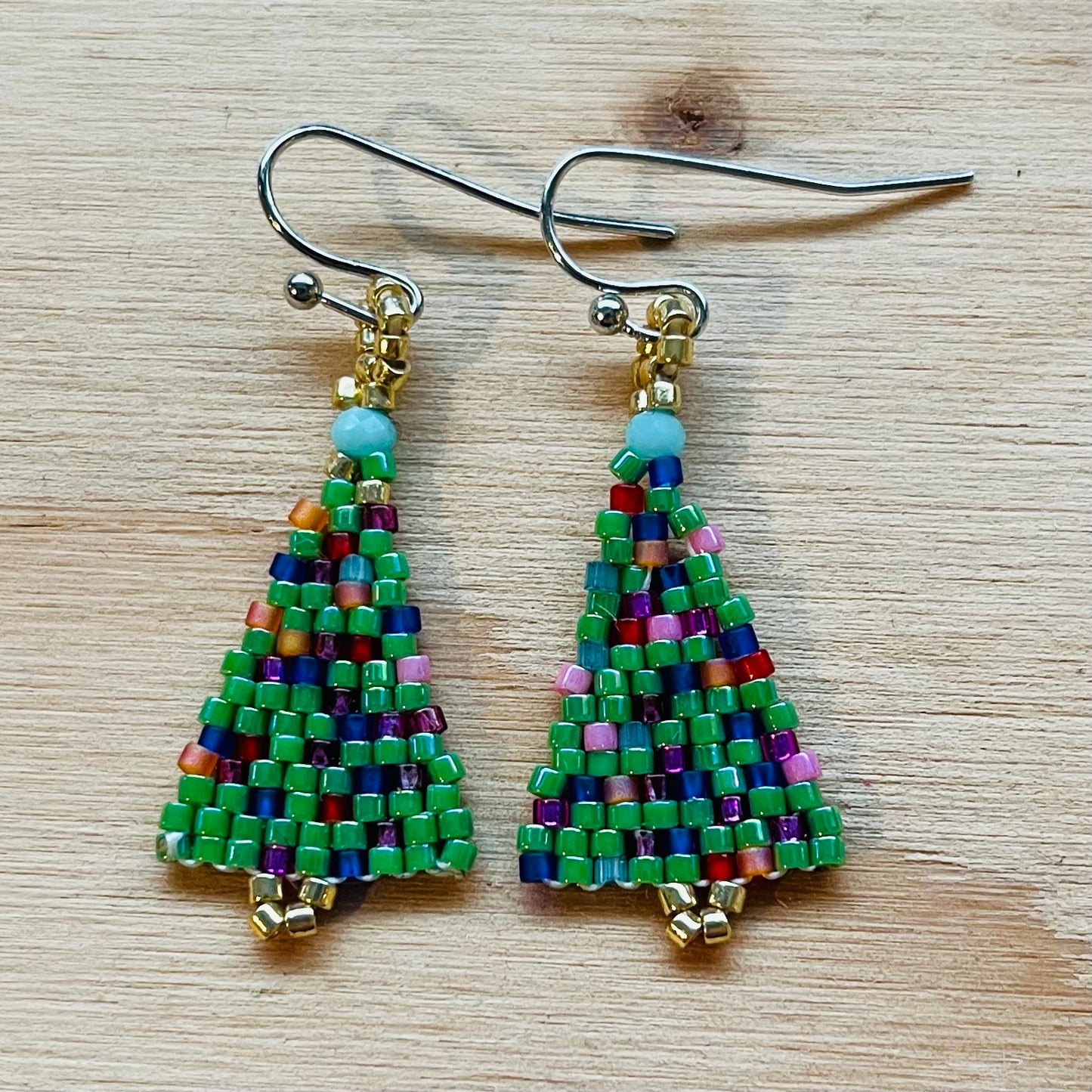 Merry and Bright Festive Tree Earrings