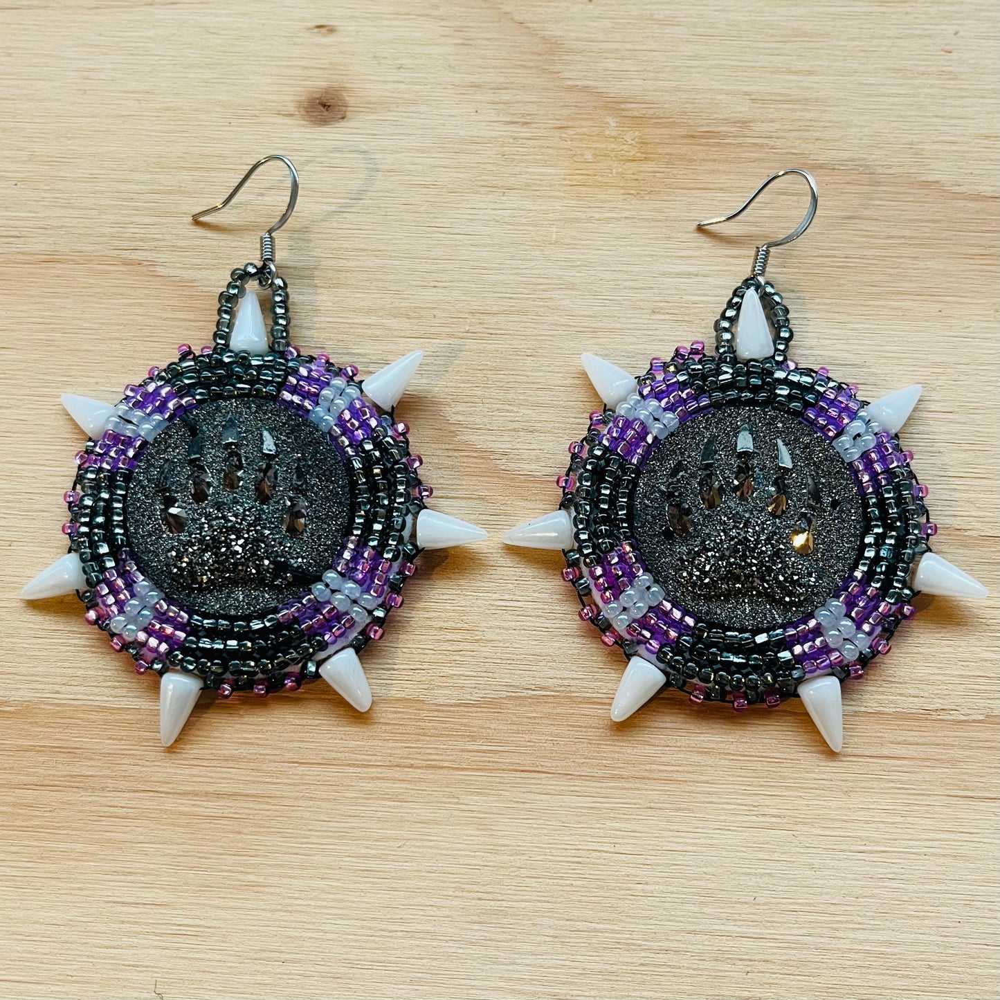 Berry Sharp Beaded Earrings