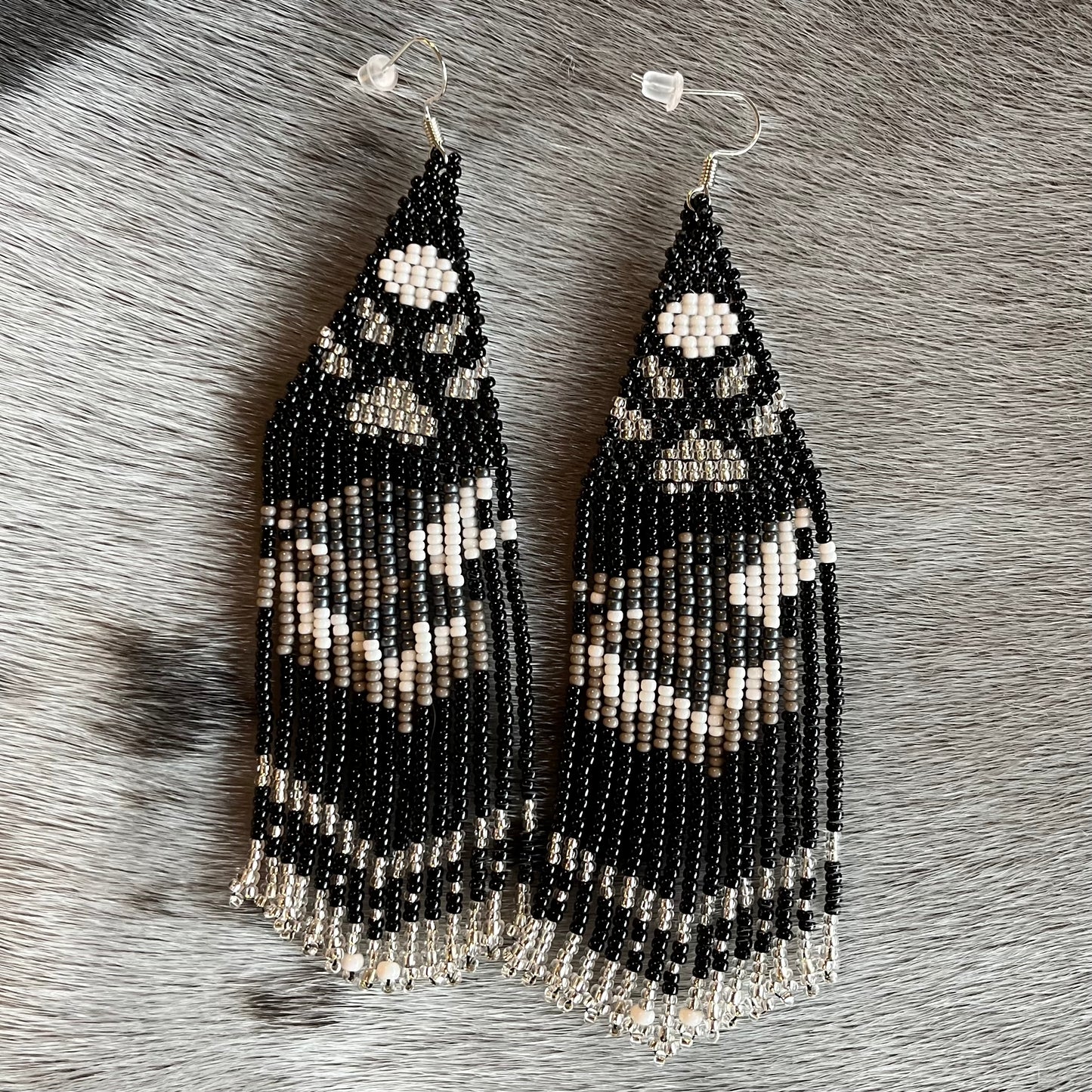 Howling Wolf Beaded Earrings