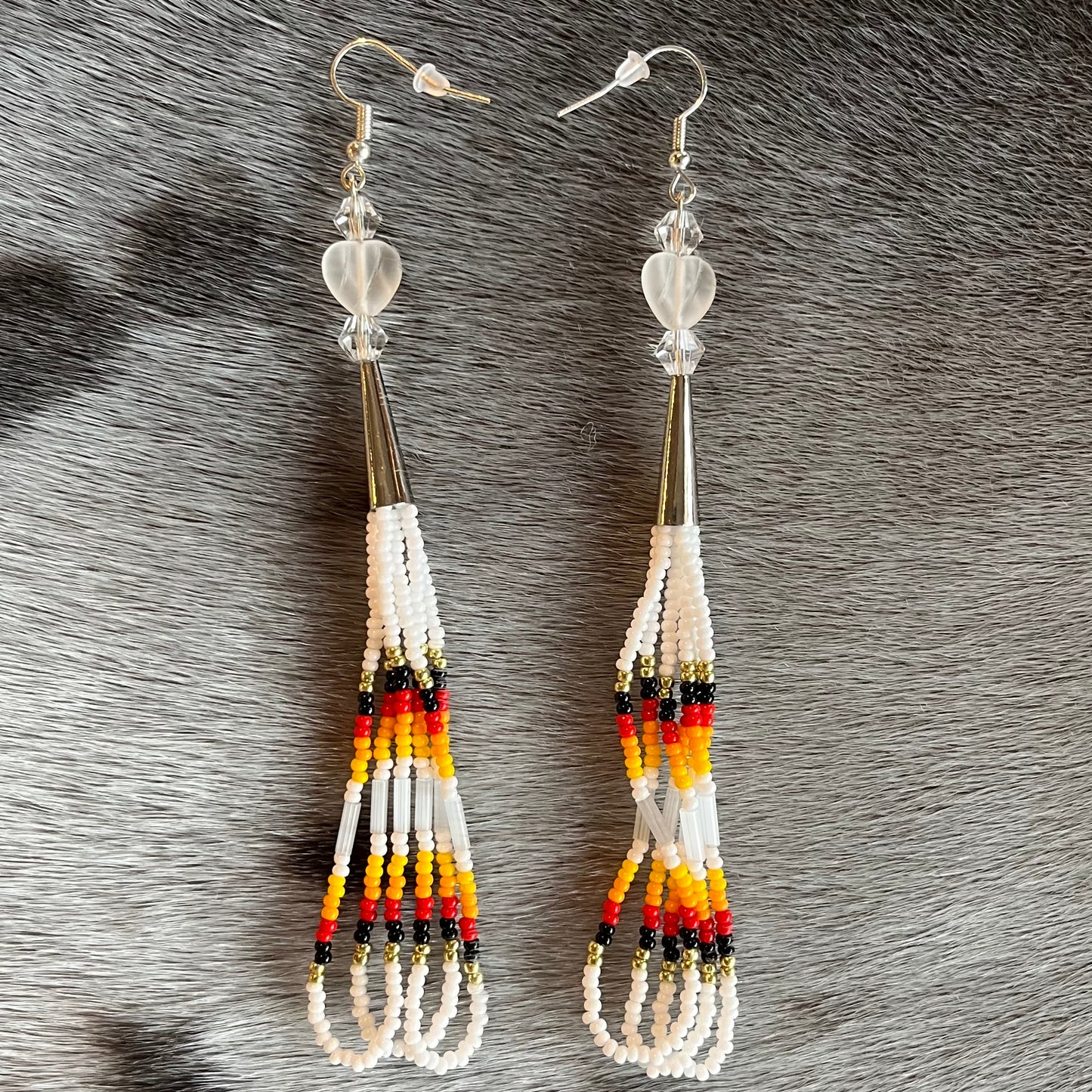 Tube Fringe & Small Bangle Earrings