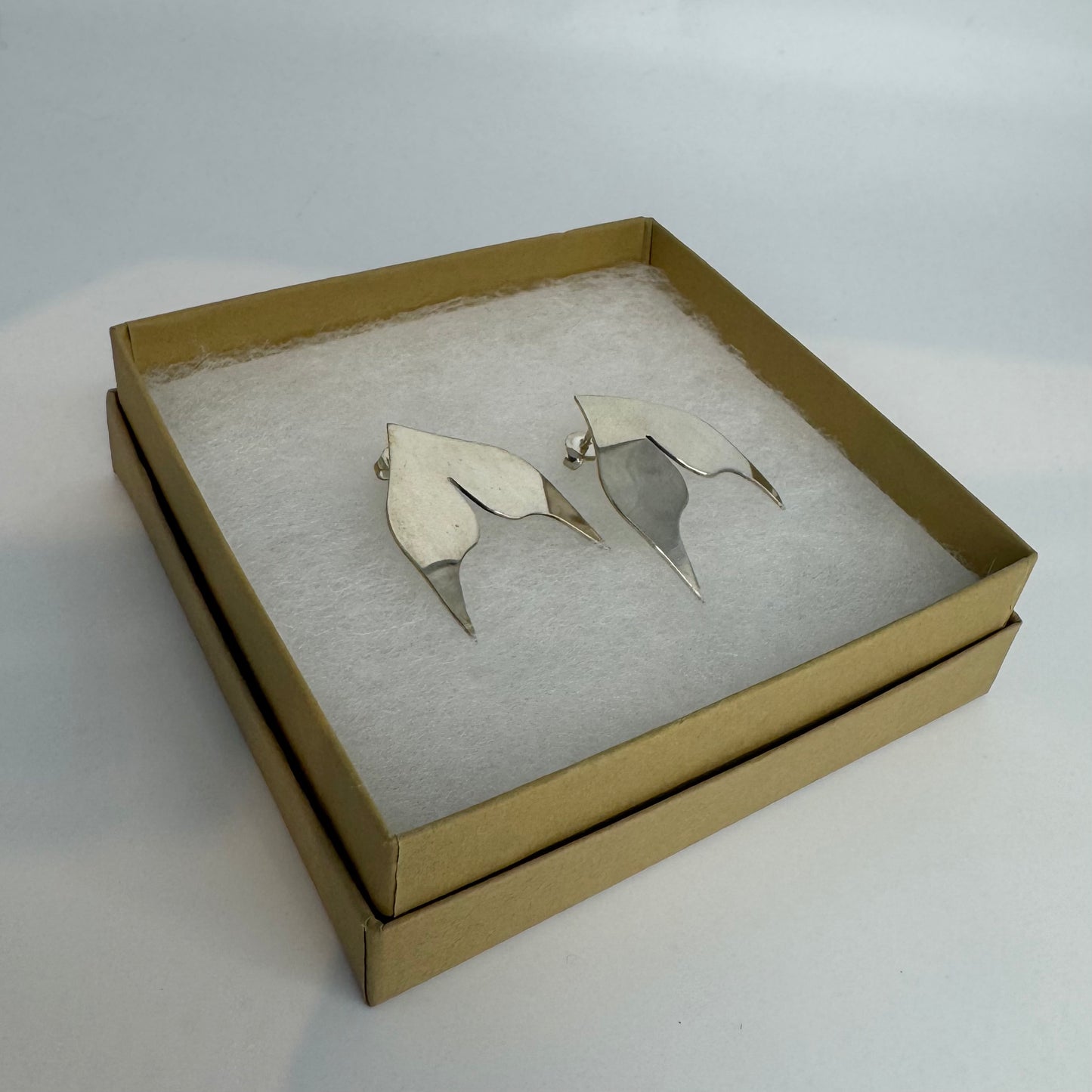 Whale Tale Large Solid Silver "sGaan" Earrings- Gina Mae Schubert