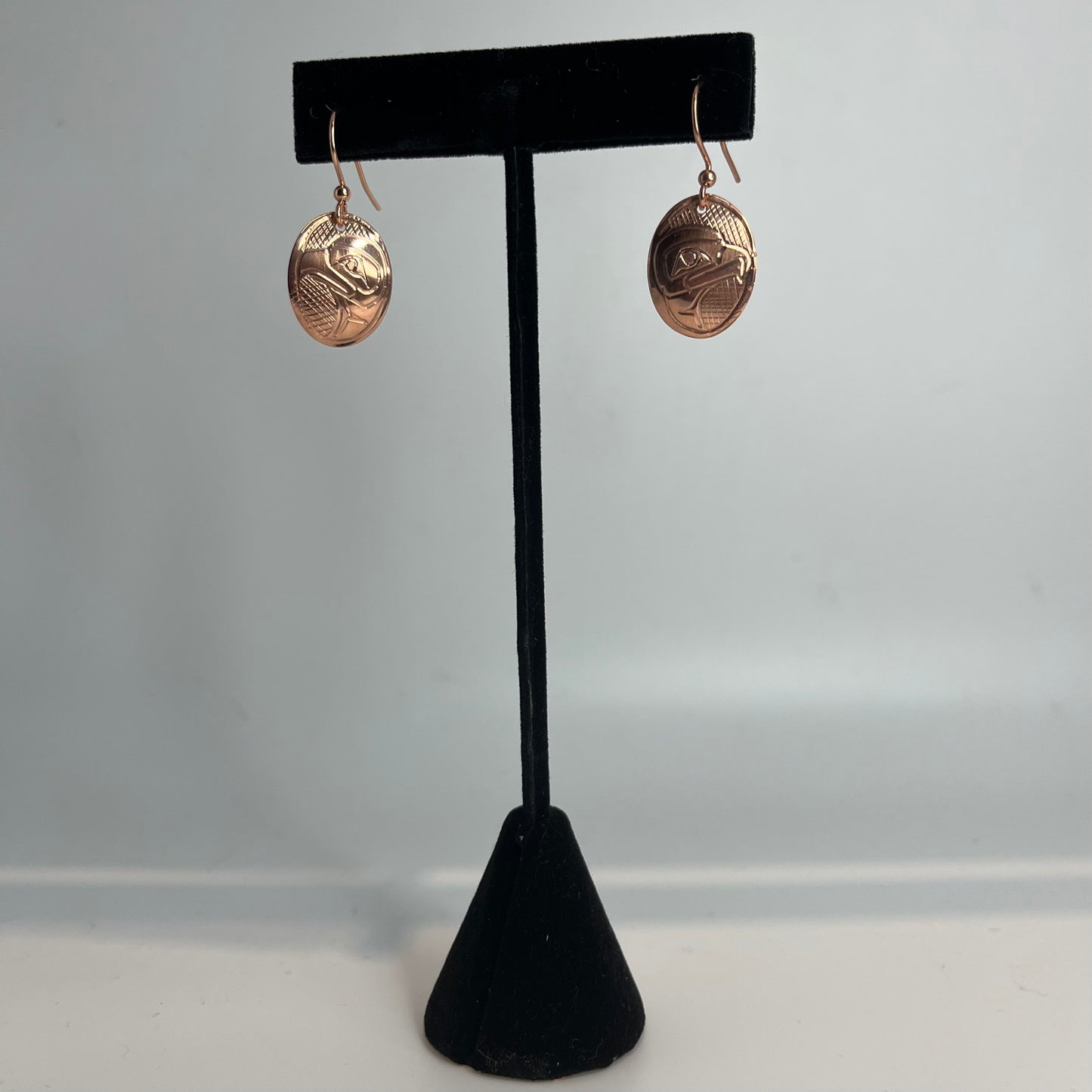 Small Copper Eagle Earrings