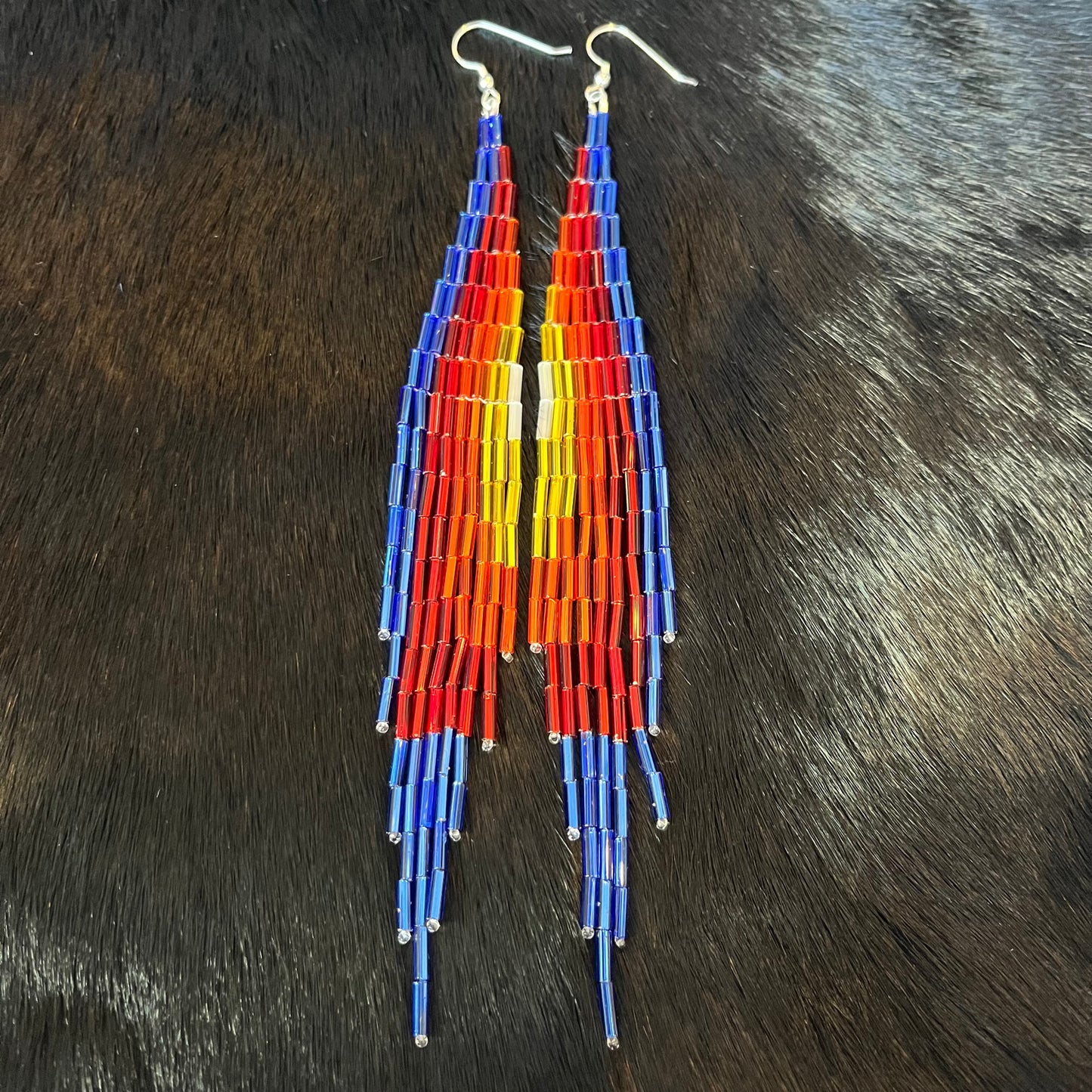 Flame Beaded Earrings