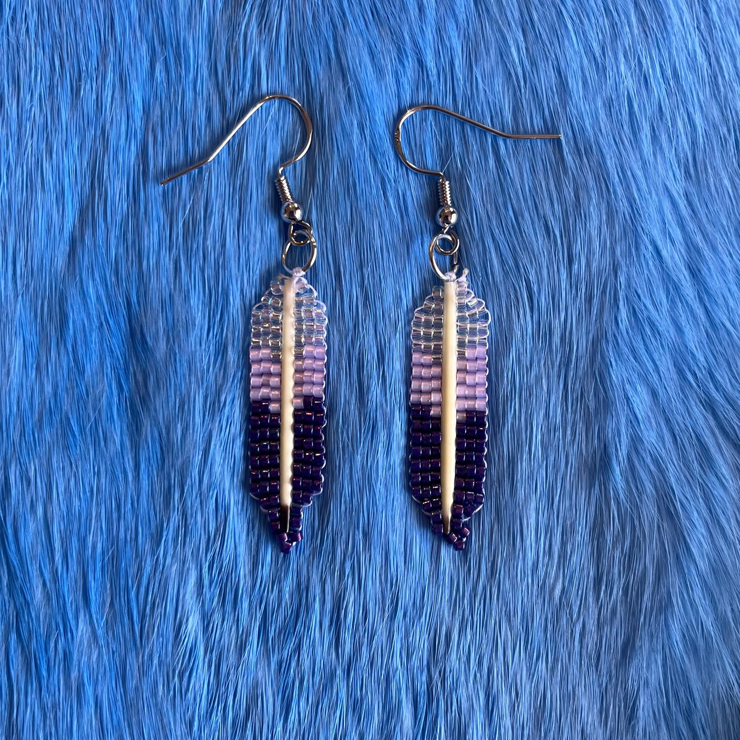 Porcupine Quill and Seed Bead Earrings