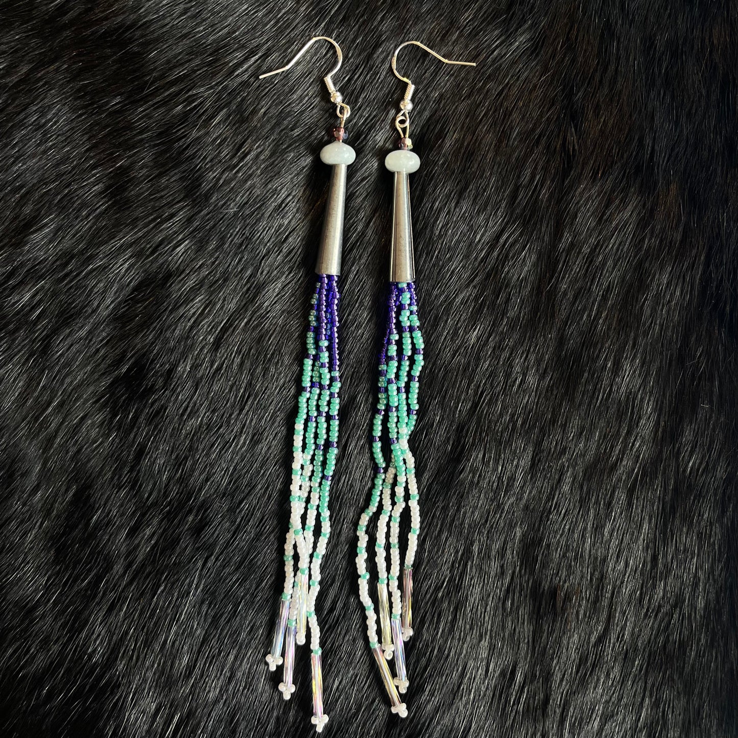 Moonstone Cone Dangle Earrings