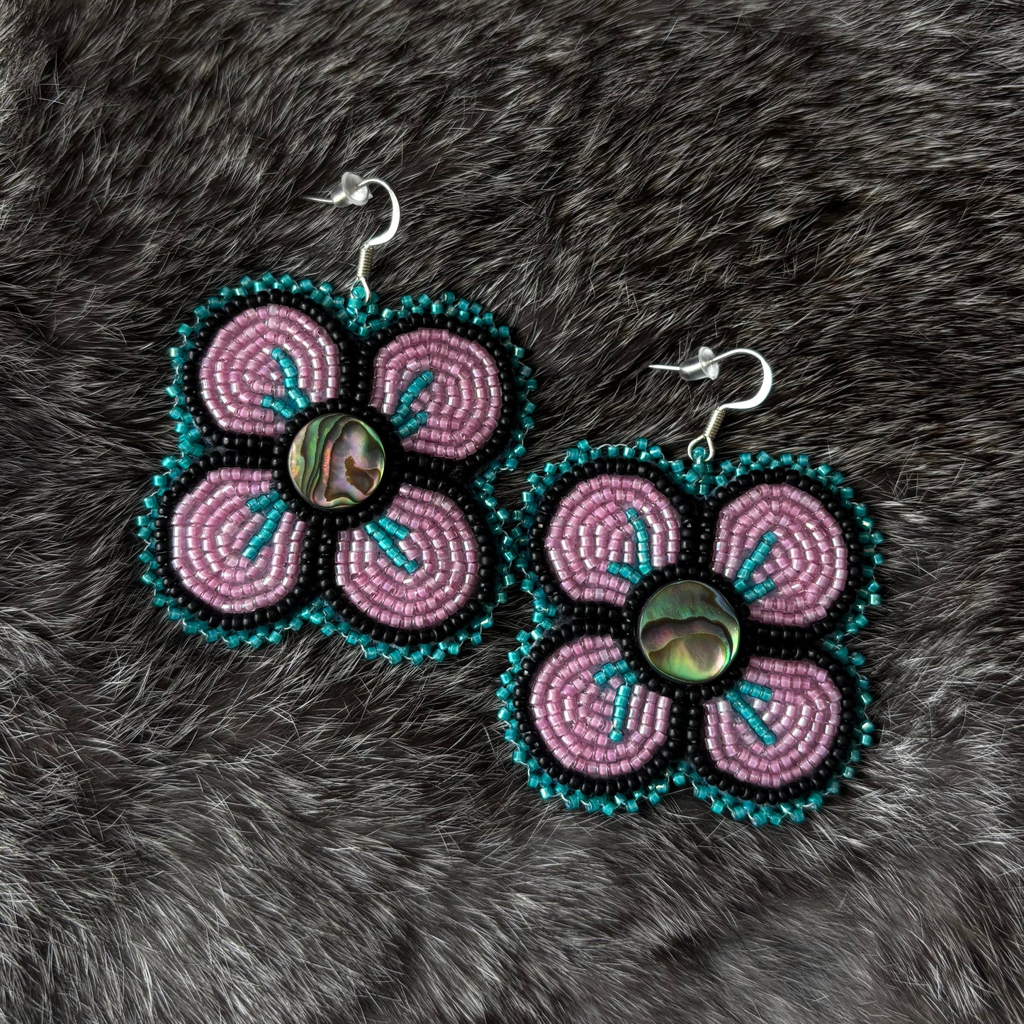Abalone Flower Earrings