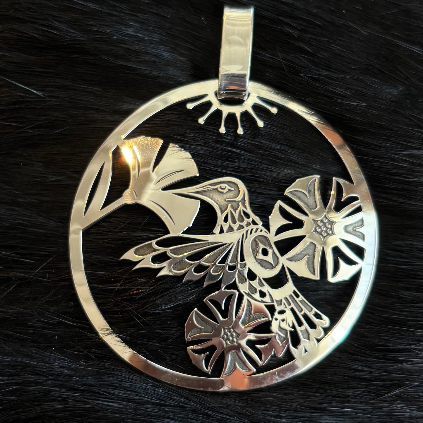 "Humming Bird Garden" Pendent - Gina Mae Schubert