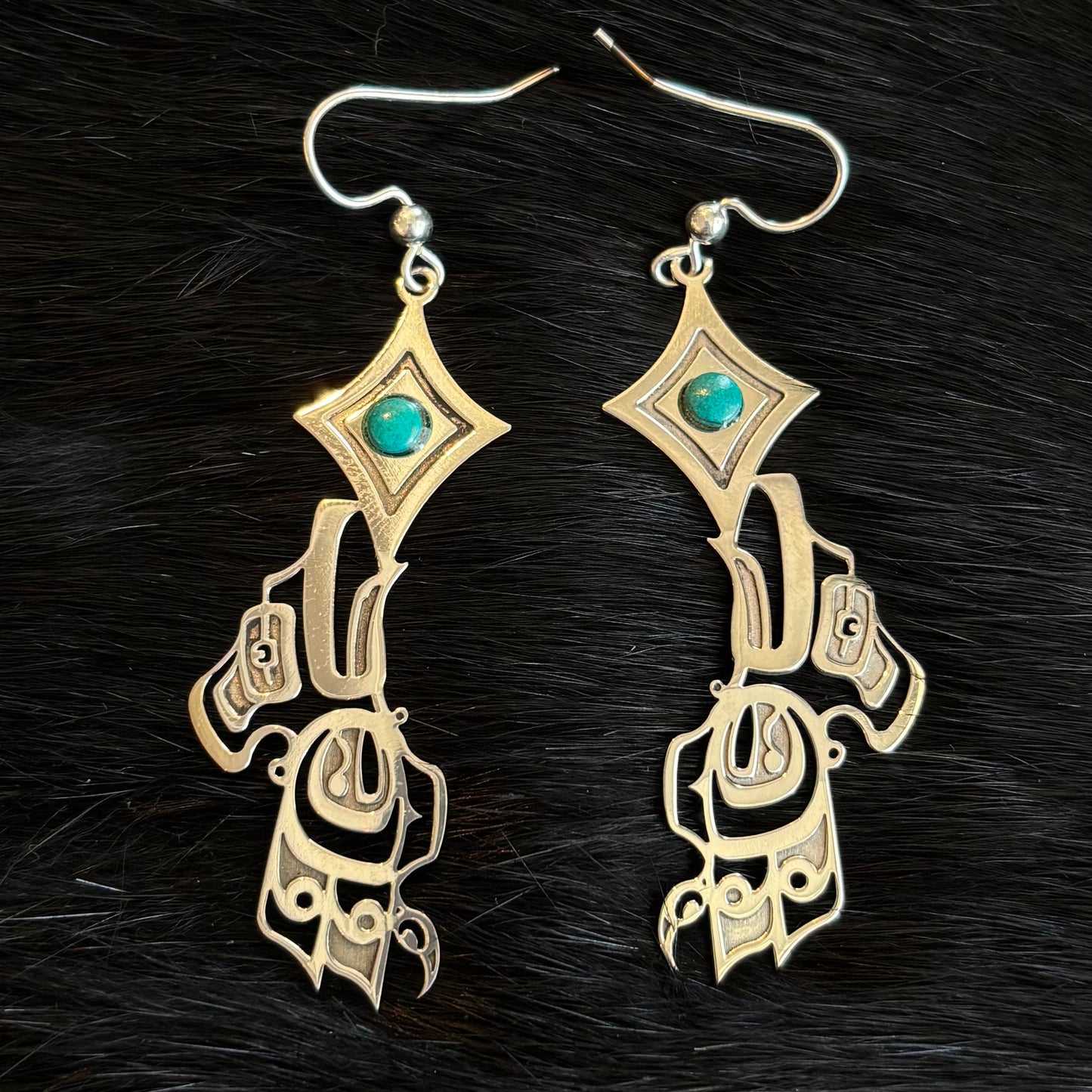 "Raven Steals Light" Silver Dangle Earrings - Gina Mae Schubert