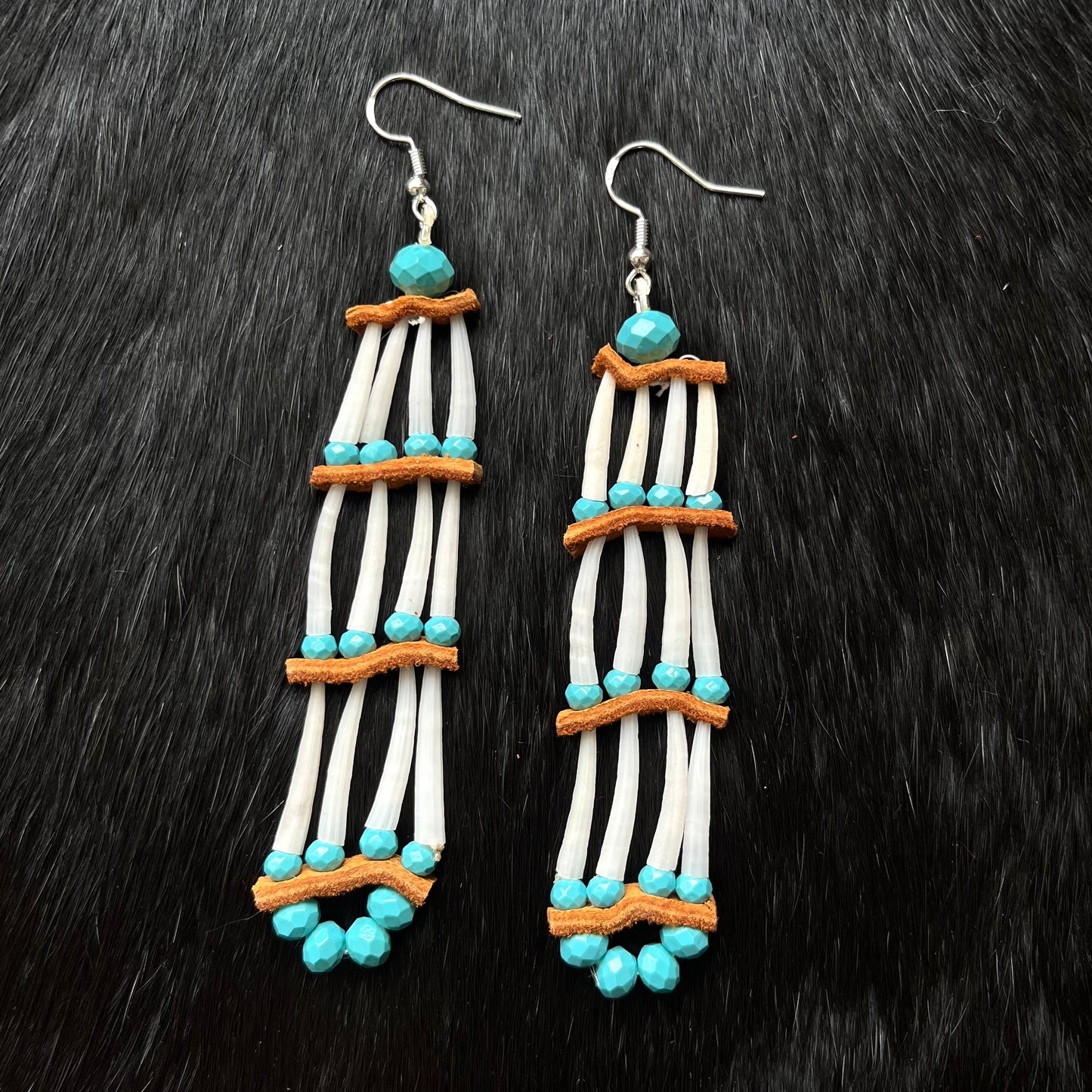 Dentalium Dripple Drop Earrings