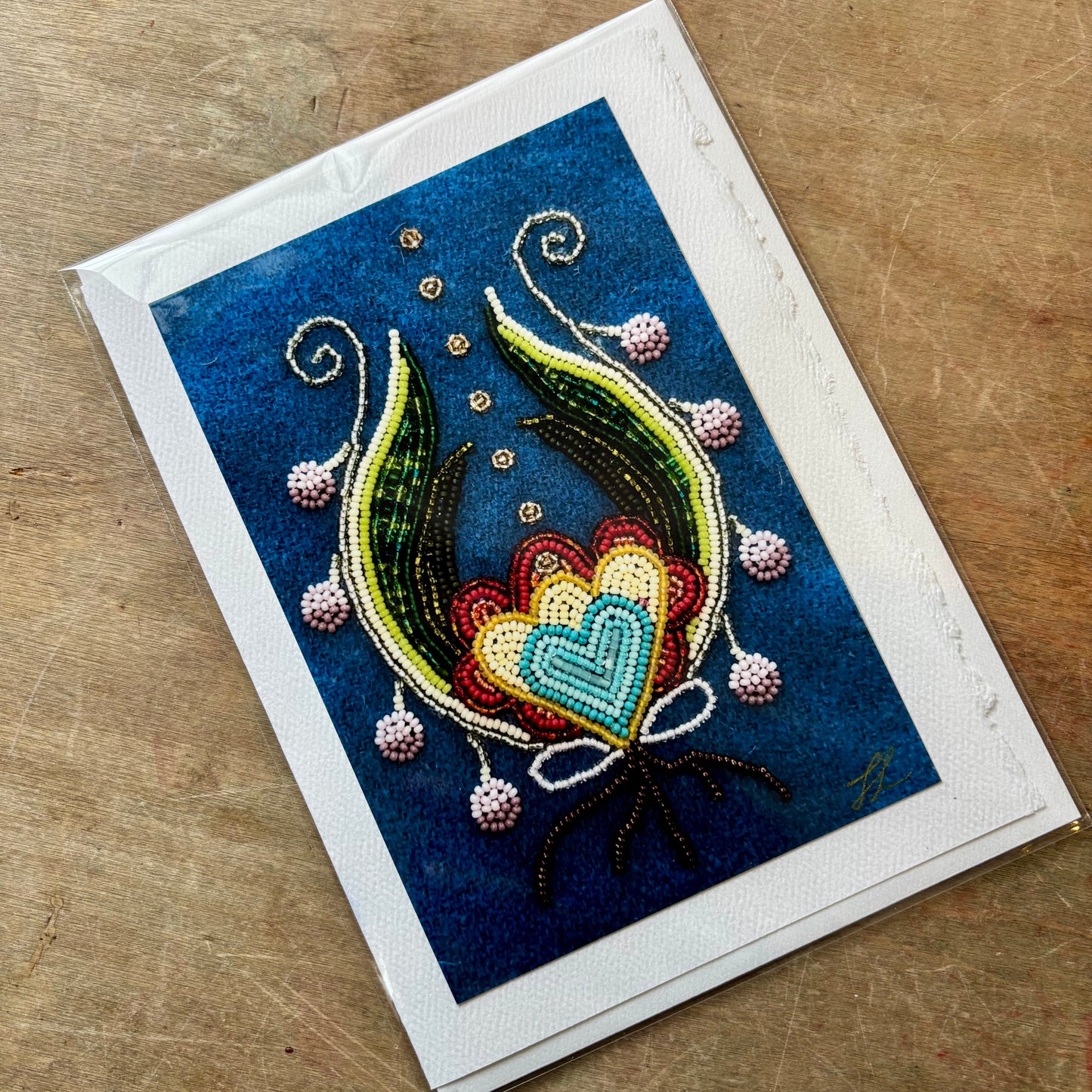 Metis Beaded Photographic Greeting Card