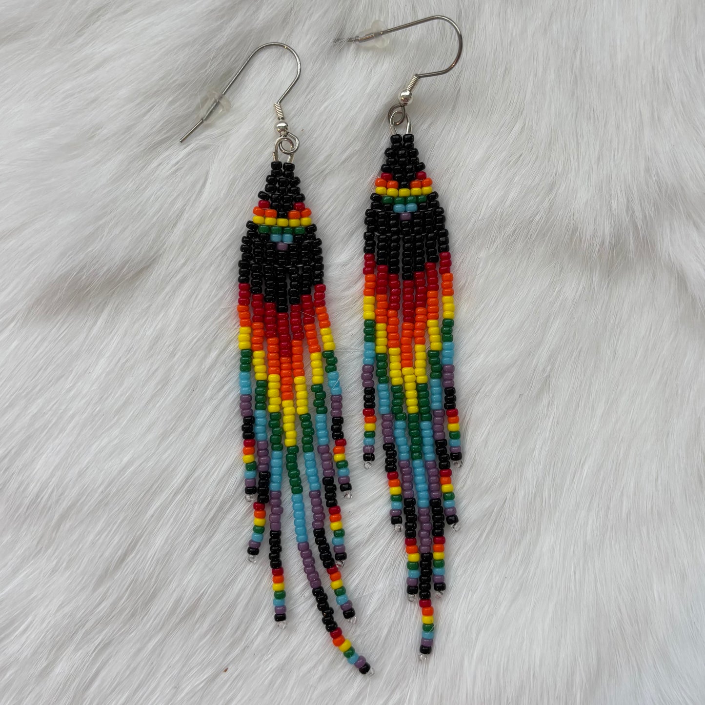 Pride Heart Fringe Earrings