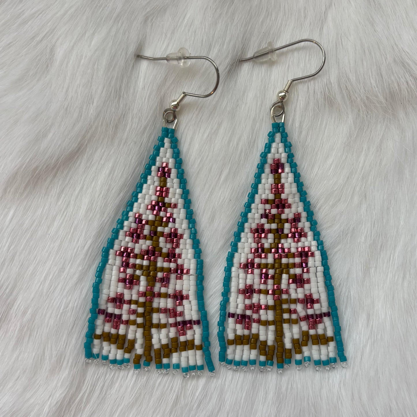 Fireweed Fringe Beaded Earrings