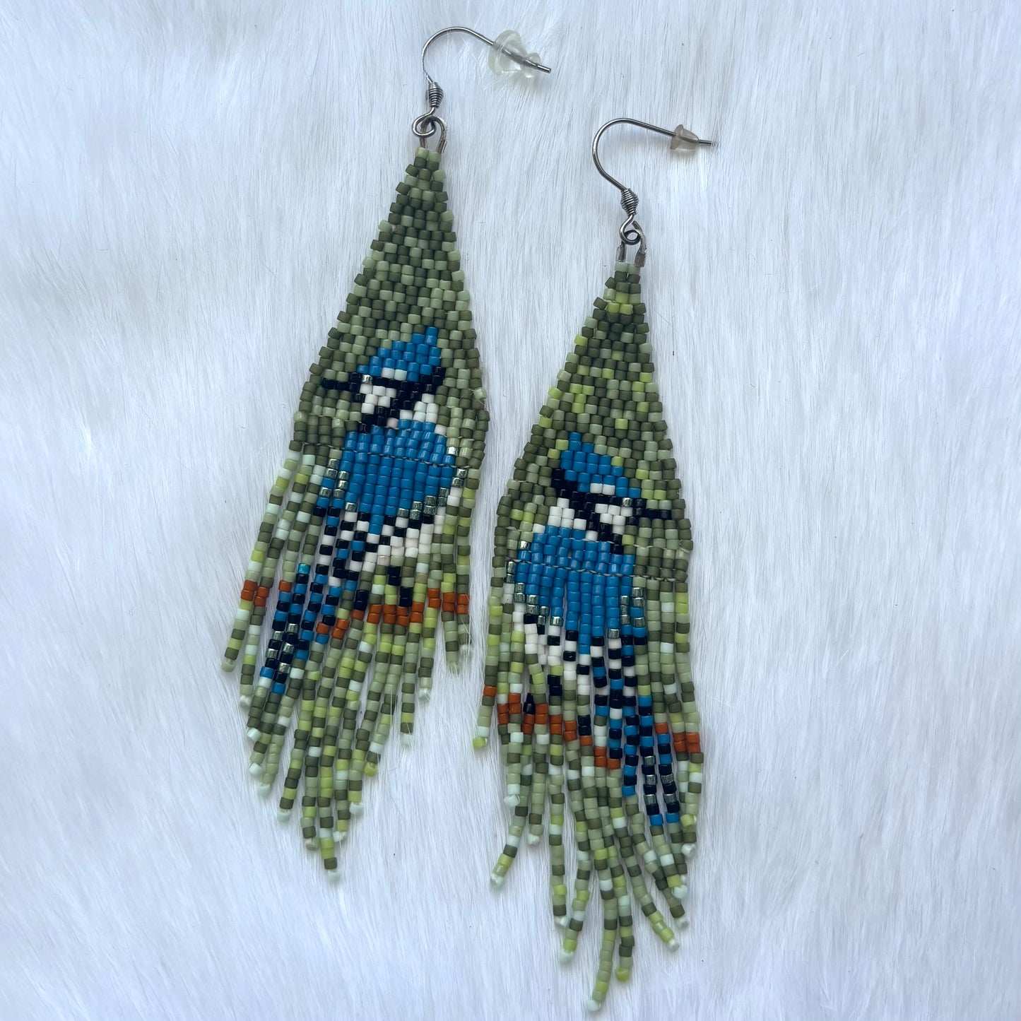 Blue Jay Earrings