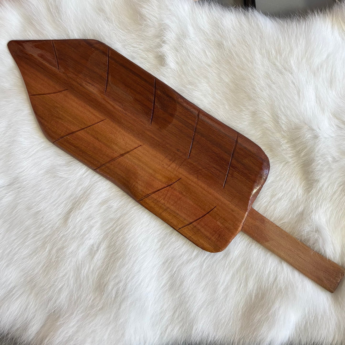 Hand Carved Cedar Feathers | Large