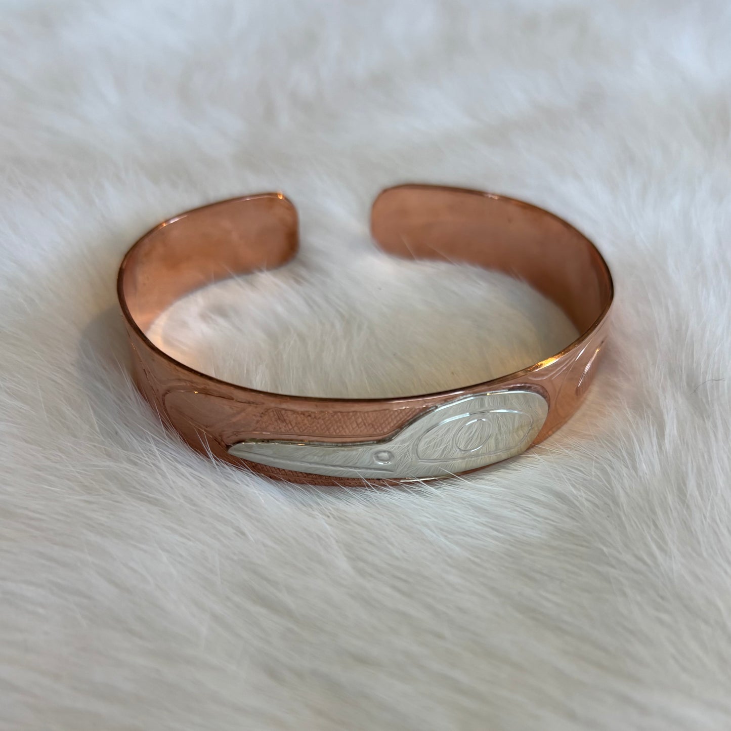Hummingbird Copper and Silver Bracelet