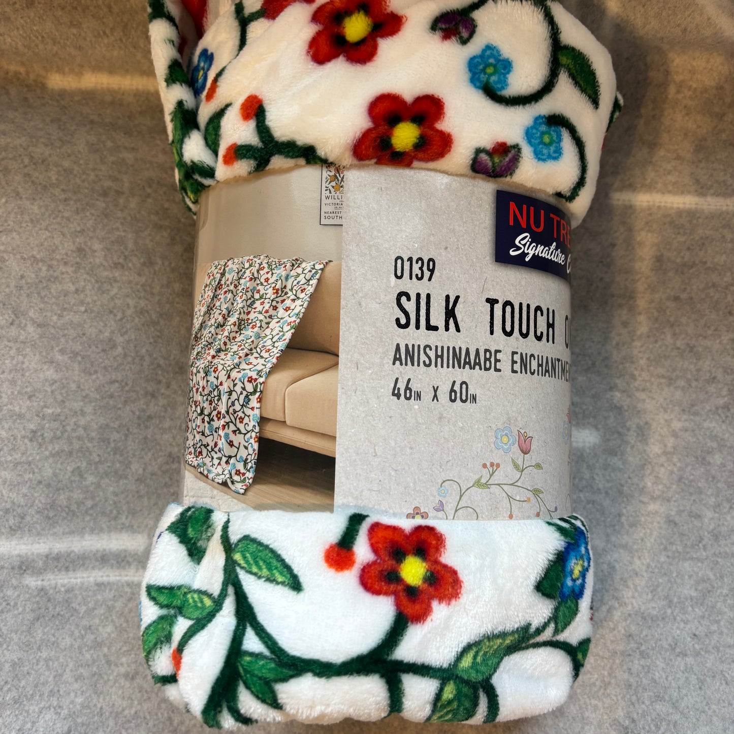 Silk Touch Floral Anishinaabe Enchantment Throw Blanket 46X60"