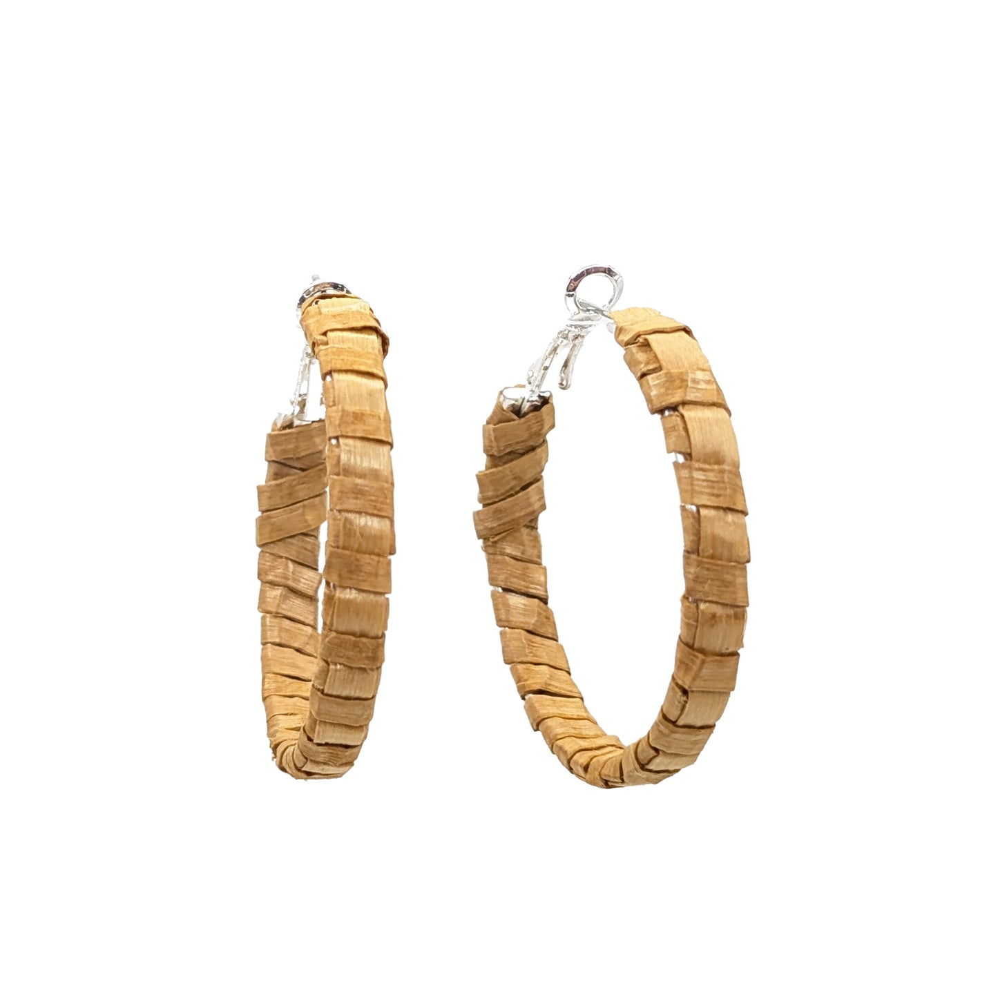 Yellow Cedar Weave Hoop Earrings
