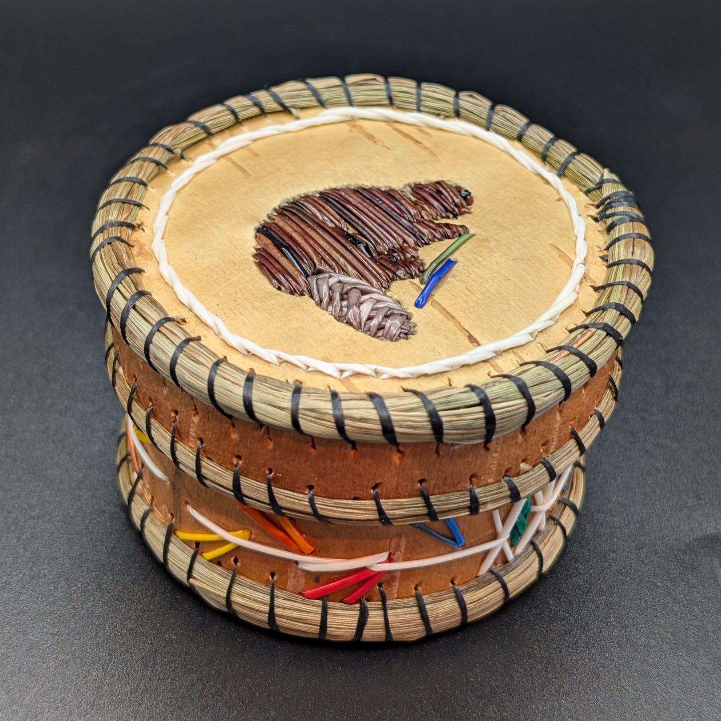 Beaver | Porcupine Quill & Birch Bark Basket