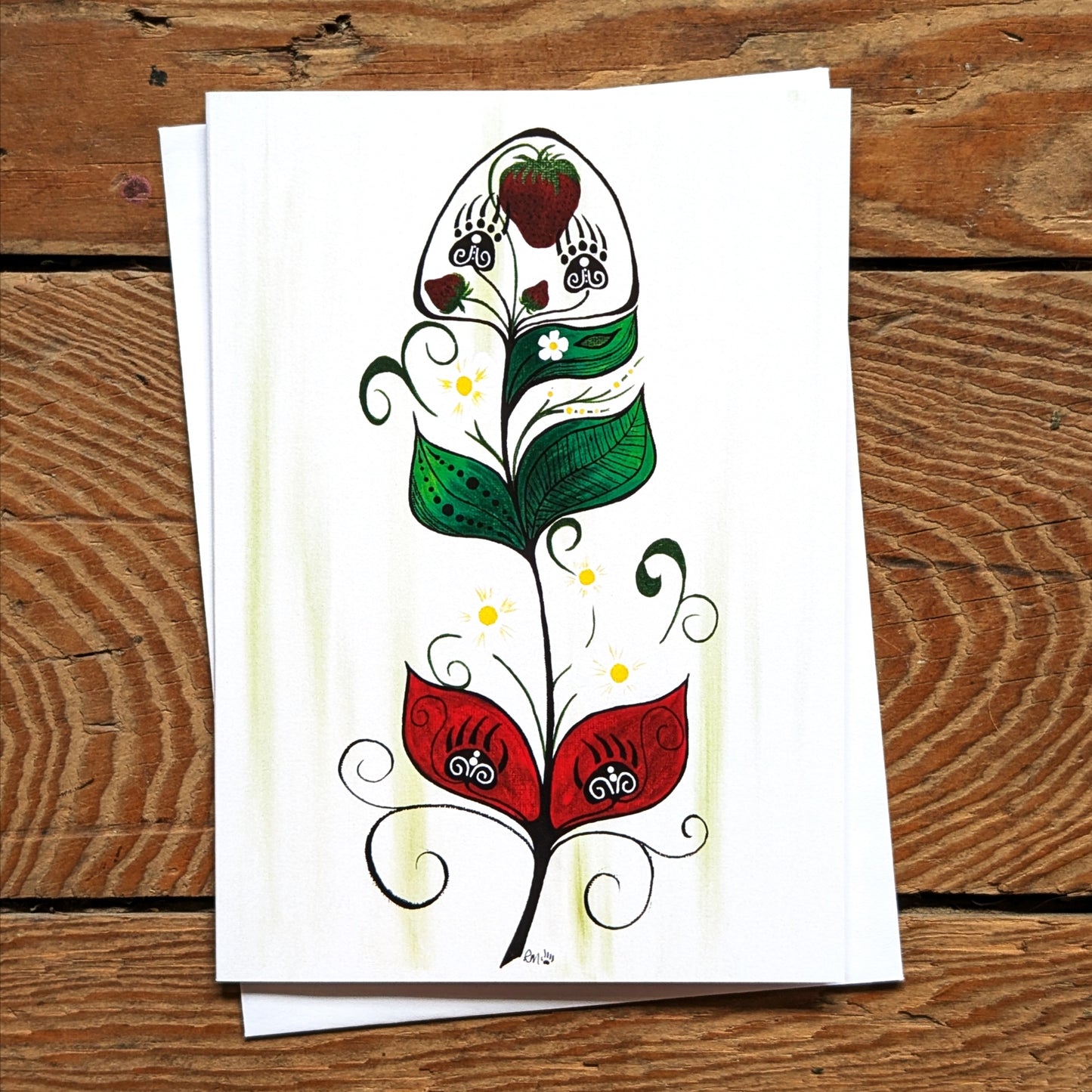 "Berry Thankful" Art Greeting Card | Rebecca Maracle