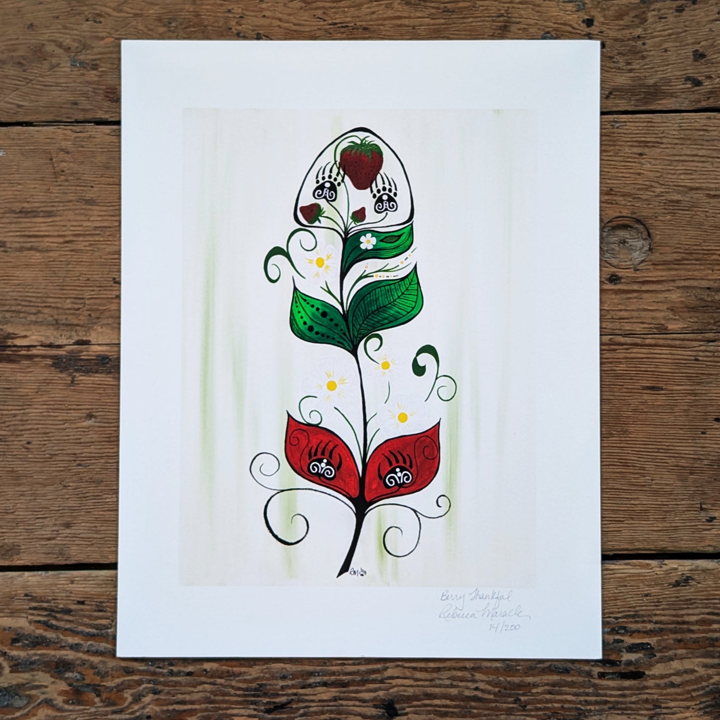 "Berry Thankful" Limited Edition Art Print | Rebecca Maracle