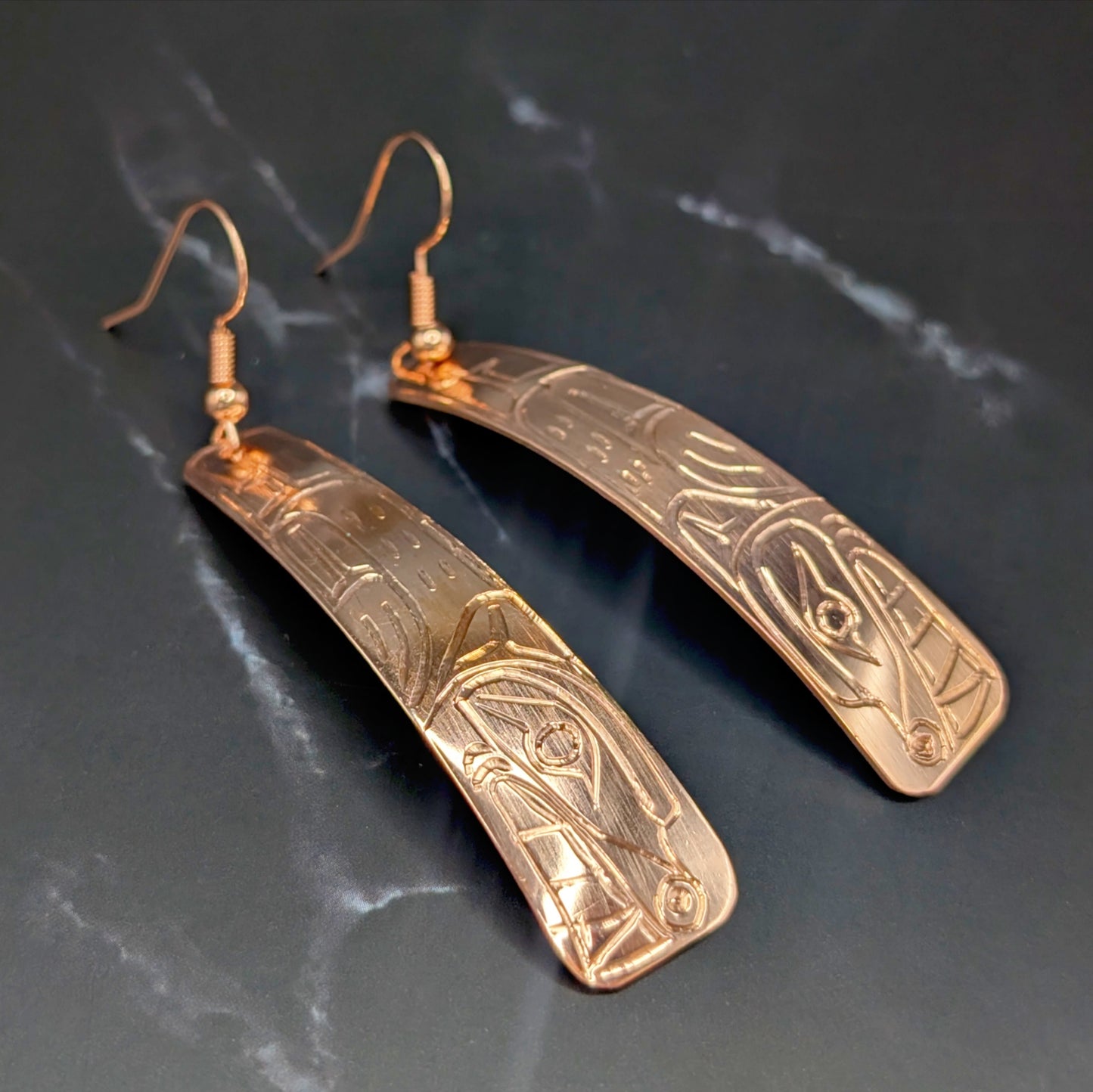 Wolf Copper Dangling Earrings | Norman Seaweed