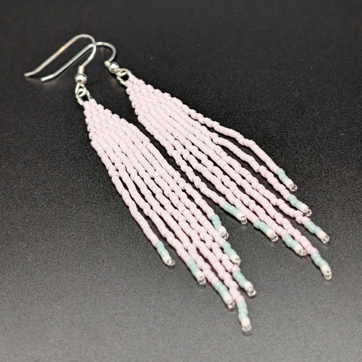 Light Purple Fringe Earrings