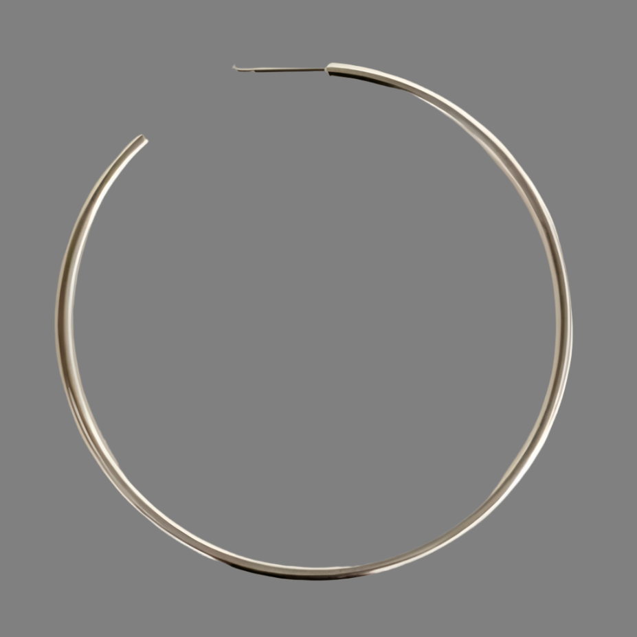 C Shape Hoop Earring Finding .999 Fine Silver Plated