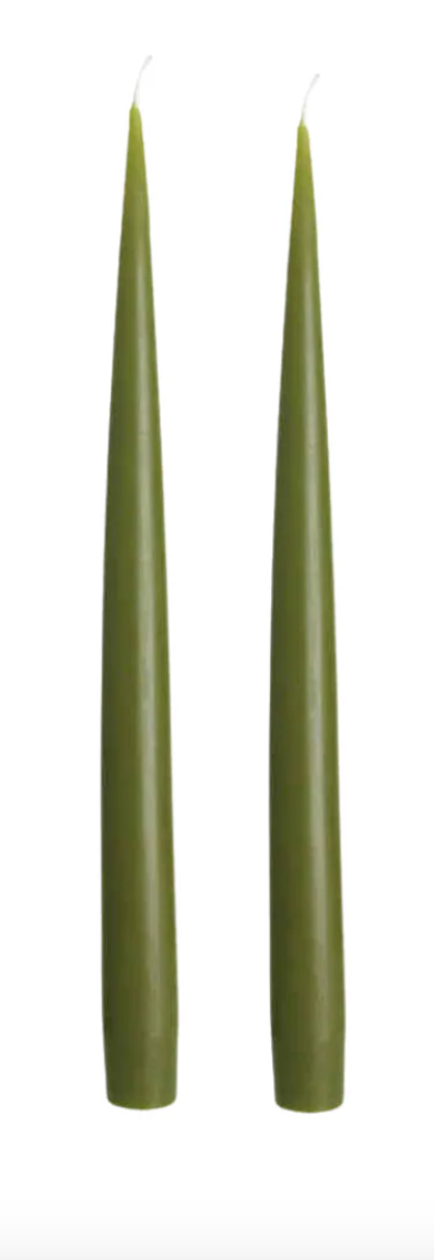 "Sage" Taper Natural Beeswax Candles