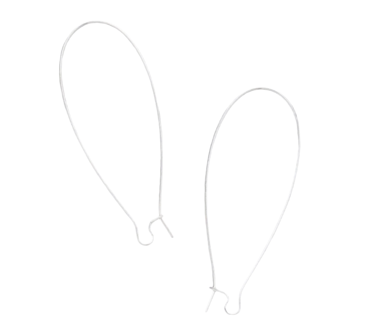 Silver Plated Kidney Wire Ear Hooks
