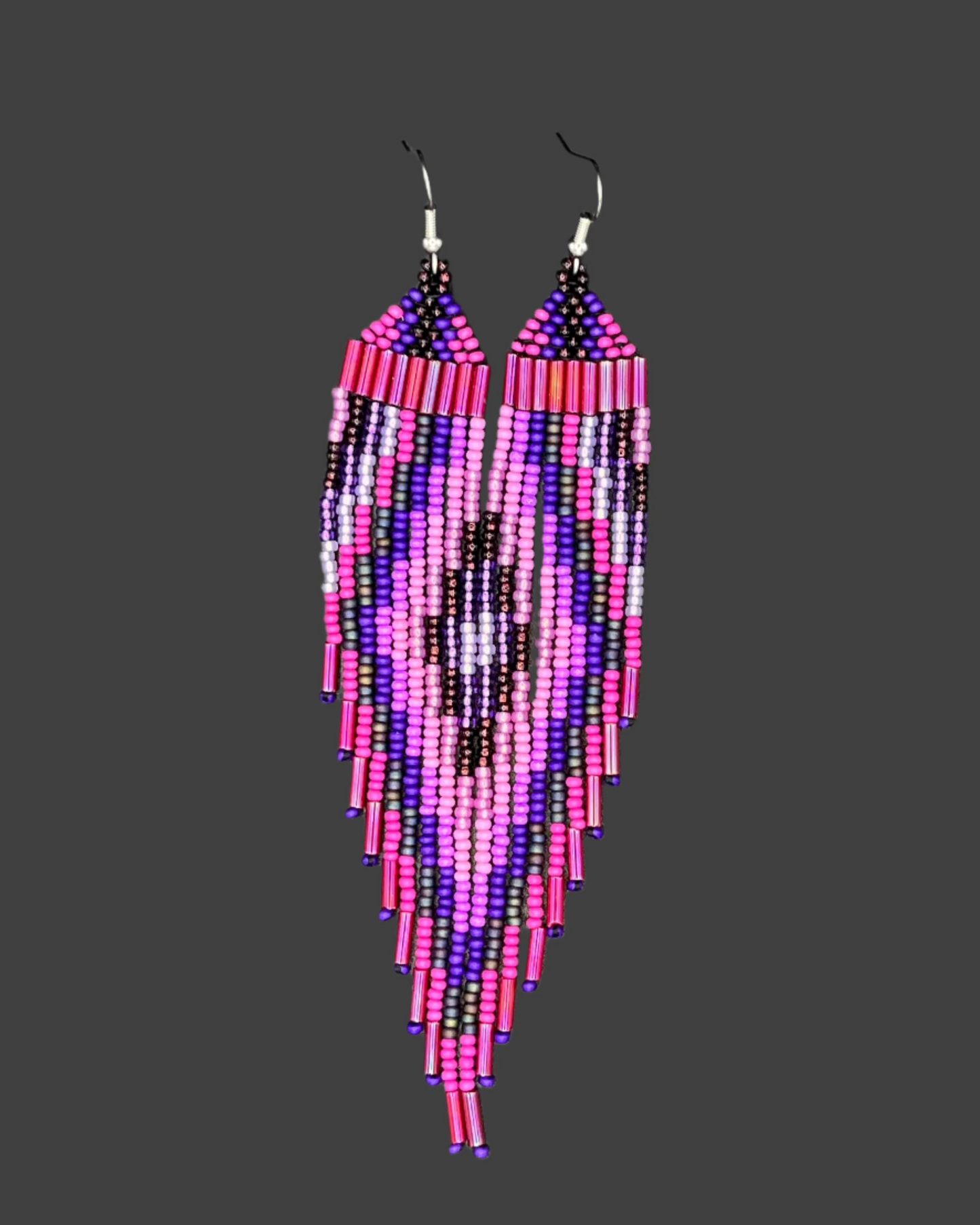 "Pink Pony" Double Wear Fringe Earrings