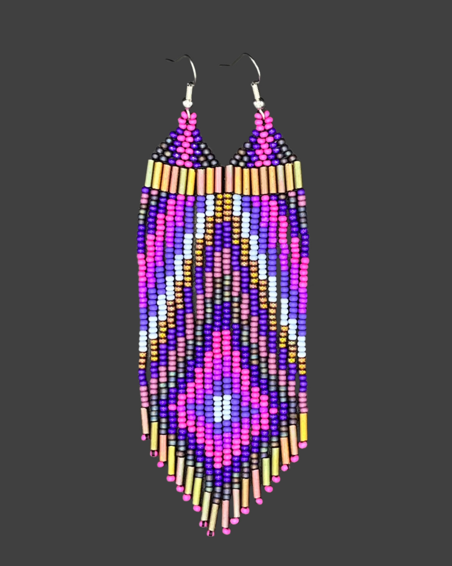 "Sea Cliff Aura" Double Wear Fringe Earrings