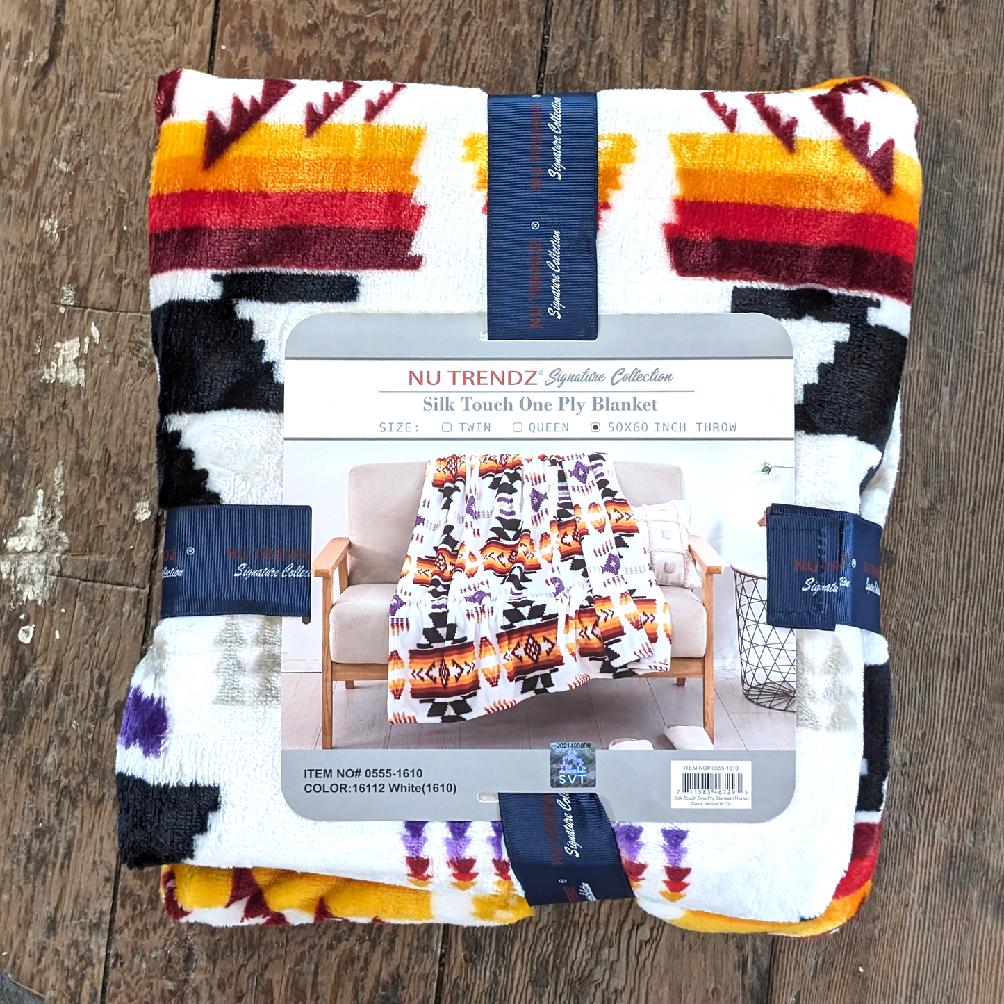 White Southwest Silk Touch Throw Blanket | NuTrendz