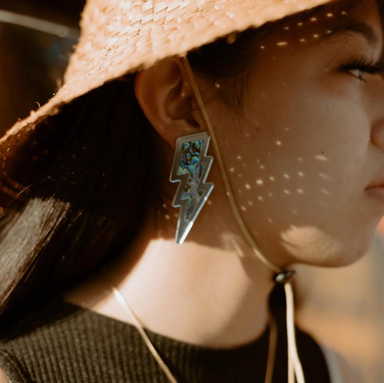 Lighting Bolt Earrings | Copper Canoe Woman
