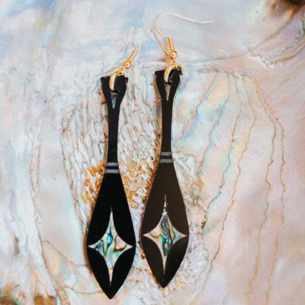 Sacred Journey Paddle Earrings | Copper Canoe Woman
