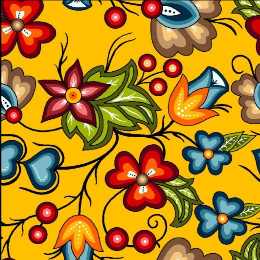 "Yellow" Floral Fabric