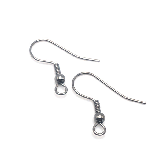 Gunmetal Ear Fish Hooks