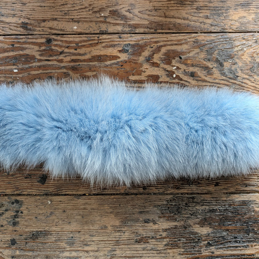 Fox Fur Stripping in Sky Blue