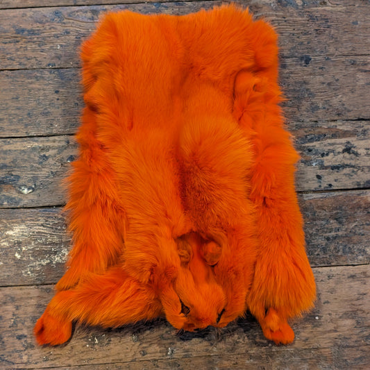 Fox Pelt in Neon Orange