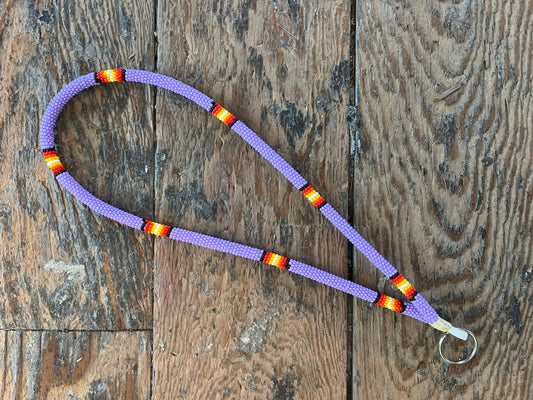 Lavender Beaded Lanyard