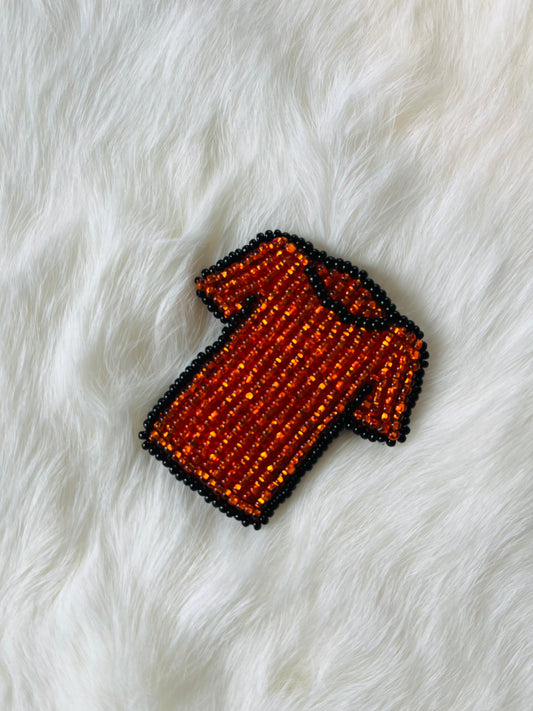 Orange Shirt Beaded Brooch