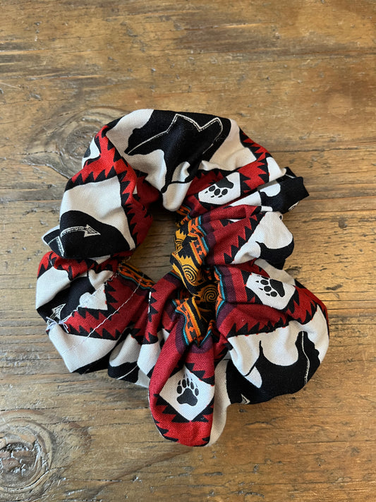 Bear Patterned Scrunchie