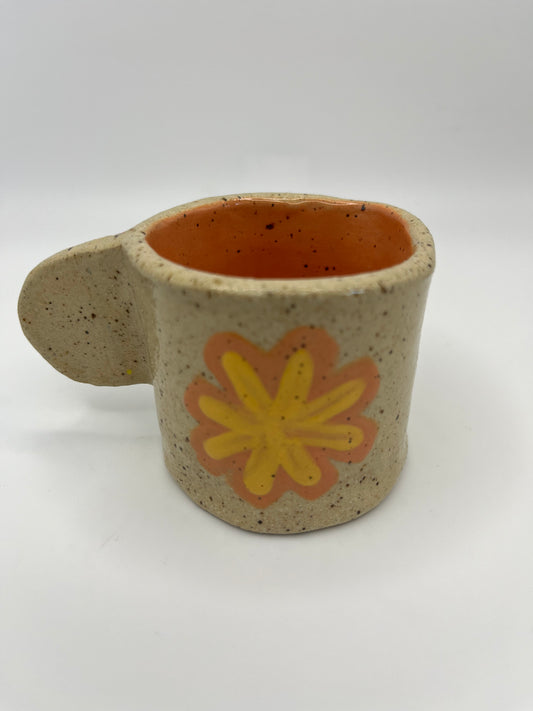 Yellow Floral Ceramic Mug